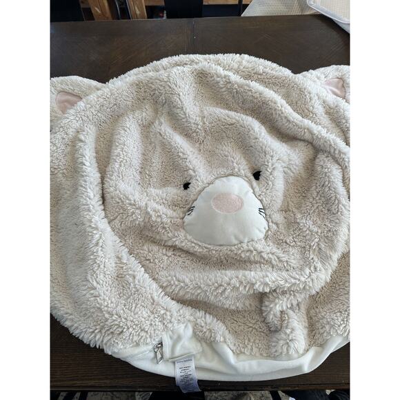 Pottery Barn Kids Kitty Cat Faux Fur 3D Anywhere Beanbag Slip Cover